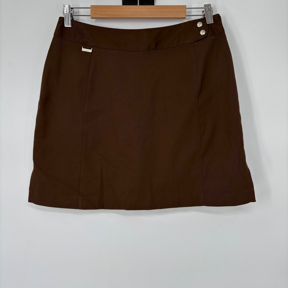 Bette & Court Womens Golf Skort Size 8 New Chocolate Brown Performance Athletic